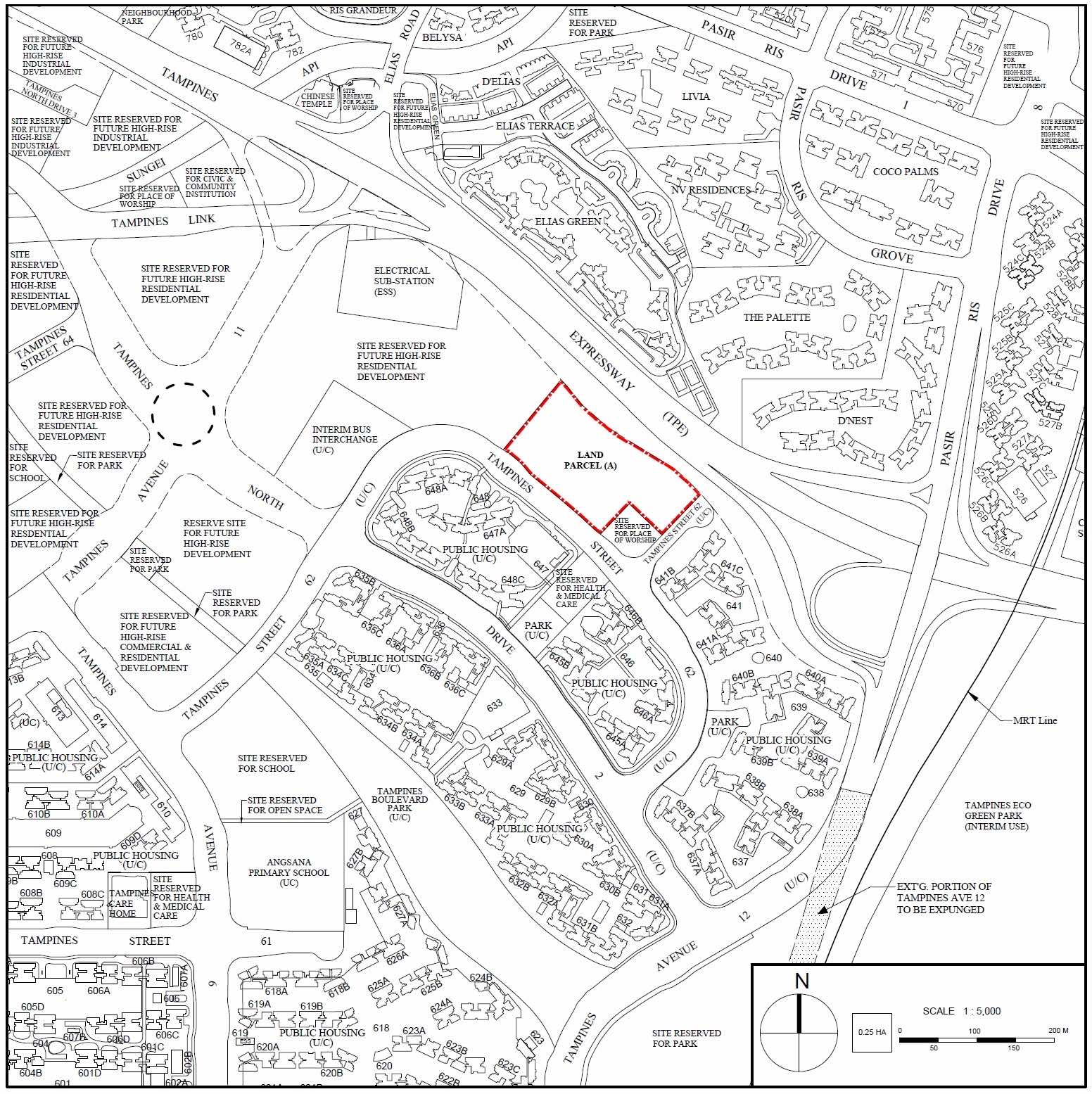 tampines-street-62-ec-executive-condo-location-map